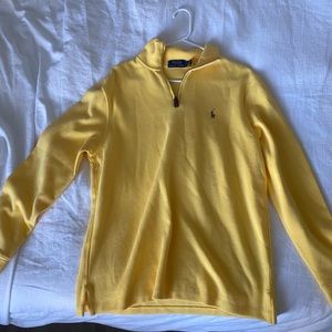 Men’s Polo by Ralph Lauren yellow pullover sweater with zipper